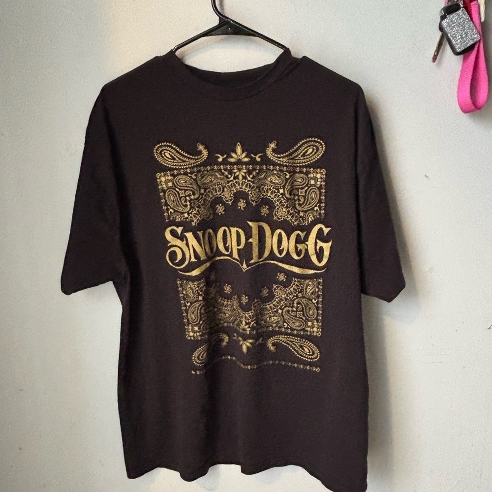 Crooks & Castles Sz XL Men’s Snoop Dogg Tshirt tee black and gold in GUC